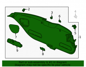 Ornamente portbagaj negre pentru Honda Civic XI FE/FL 22-26