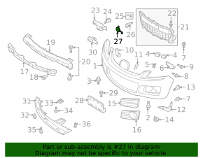 Заглушка буксировочного крюка переднего бампера MAZDA CX-7 06-09