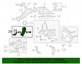 Воздуховод на фильтр Honda CRV 12-14 2.4 с резинкой