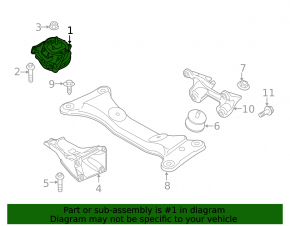 Подушка двигателя левая BMW F30 12-18 rwd N20