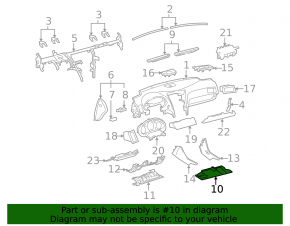 Накладка передней панели пространства ног пассажира Lexus GS300 GS350 GS430 GS450h 06-11