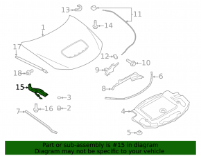 Петля капота правая Subaru Impreza WRX GH 08-14