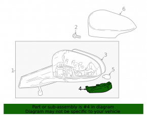 Поворотник зеркала правый Toyota C-HR 18-23