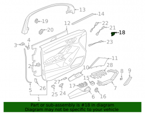Кнопка центрального замка двери передней левой Audi Q3 83A 19-25 черная