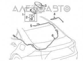 Антенна плавник Lexus IS 14-20