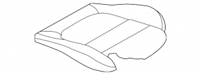 Пассажирское сидение Mazda 6 16-17 с airbag, механика, кожа бежевая, царапины на пластике