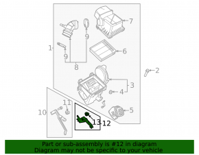 Кронштейн корпуса воздушного фильтра Ford Escape MK4 20-26 hybrid, plug-In, левый