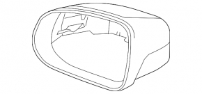 Крышка бокового зеркала левая Volvo XC60 18-26