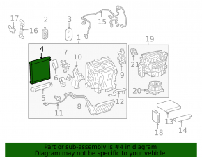 Vaporizator Lexus GX460 10-20 pentru controlul climatic cu două zone