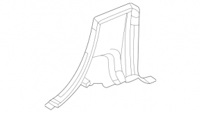 Накладка центральной стойки нижняя левая Mercedes W167 GLE 350 450 20-26 черная