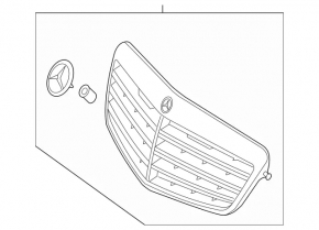 Grilă radiator Mercedes Clasa E W212 10-13 Elegance Pkg