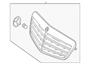 Решетка радиатора grill Mercedes E-class W212 10-13 elegance pkg
