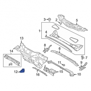 Jgheab ștergător parbriz dreapta pentru Ford Escape MK3 13-19