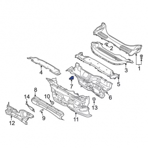 Jgheab ștergător parbriz dreapta pentru Ford Escape MK3 13-19