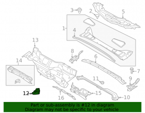 Jgheab ștergător parbriz dreapta pentru Ford Escape MK3 13-19