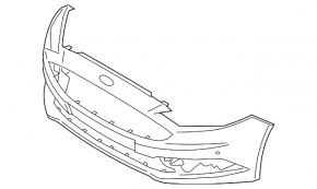 Бампер передний голый Ford Fusion mk5 17-18