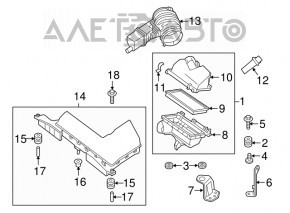 Воздуховод на коллектор Nissan Maxima A36 16-18