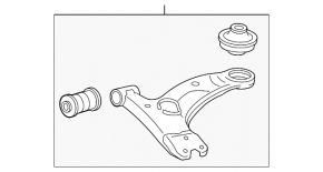 Braț de control stânga față inferior pentru Toyota Prius 50 Prime 16-22