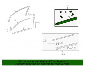 Capac usa exterioara inferioara a usii fata dreapta pentru Lexus RX350 RX450h 10-15 cu crom, nou, original