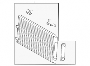 Radiatorul condensatorului de aer condiționat pentru Lexus ES300 ES330