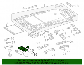 Козырек правый Mercedes W167 GLE 20-25 черный алькантара, без крючка
