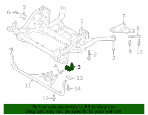 Клык подрамника передний правый Land Rover Range Rover Velar 18-23 2.0T