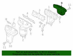 Защита коллектора задняя Kia Sorento 16-20 3.3 FWD