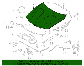 Капот голый BMW X3 F25 11-17