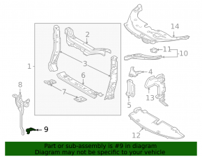 Suport inferior pentru grila radiatorului Pescuit Lexus CT200h 11-17