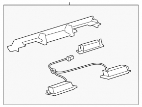 Подсветка номера крышки багажника в сборе Lexus GS300 GS350 GS430 GS450h 06-11