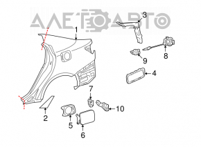 Лючок бензобака Lexus IS250 IS300 IS350 06-14