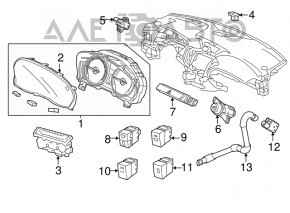 Щиток приборов Acura MDX 14-15 86k царапины