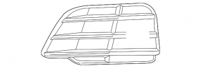 Решетка переднего бампера левая Audi Q5 80A 18-20 под радар с черным хромом, S-Line