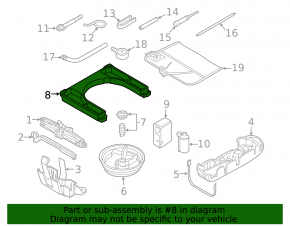 Поддон багажника Audi A3 8V 15-20 4d пенопласт, передний