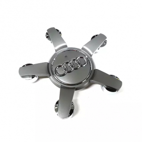 Capacul central al jantei Audi Q7 4L 10-15 s-a întunecat cromat, cu un ciob, 150mm