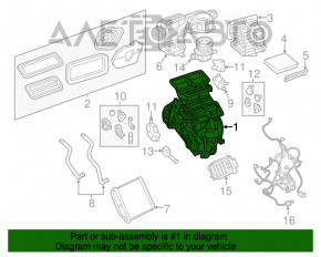 Печка в сборе Jeep Renegade 15-17 Manual