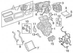 Печка в сборе Jeep Renegade 15-17 Manual