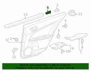 Dop mâner ușii interior față dreapta Toyota Prius 50 Prime 17-22