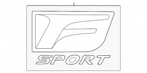 Эмблема надпись крыла F Sport передняя левая Lexus LX 22-26