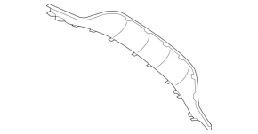 Ornament bară spate inferioară Mercedes Clasa C W205 43 15-21