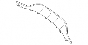 Накладка губы заднего бампера нижняя Mercedes C-class W205 43 15-21