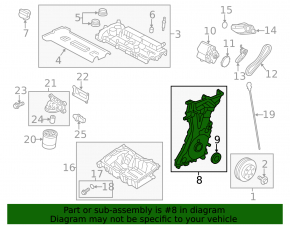 Передняя крышка двигателя Ford Edge 15-18 2.0T