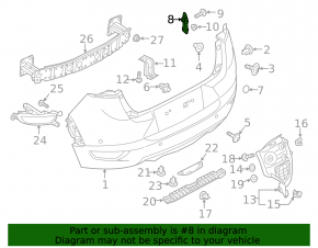 Крепление заднего бампера правое Mazda CX-3 16-21