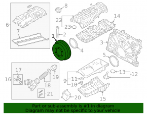 Шкив коленвала BMW 7 G11 G12 16-22 B58