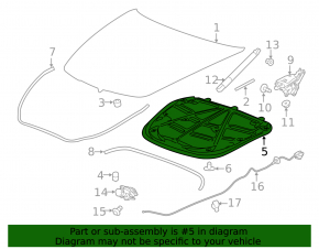 Izolarea capotei Cadillac CTS 14-