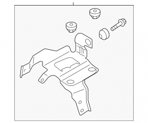 Кронштейн ABS АБС Mitsubishi Outlander Sport ASX 10-19 ржавый