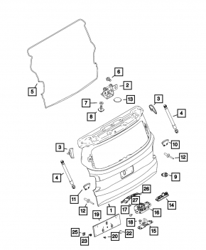 Замок двери багажника Jeep Renegade 15-17