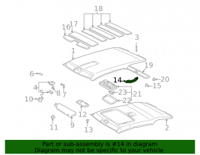 Ручка потолка левая Lexus RX300 98-03 бежевая