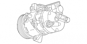 Компрессор кондиционера Cadillac ATS 13- 2.0T 2.5