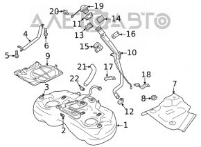 Защита бензобака правая Subaru Forester 25-26
